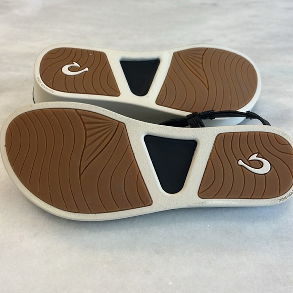 Olukai Onohi Strappy Black Platform Sandal Size 6 - Picture 6 of 7